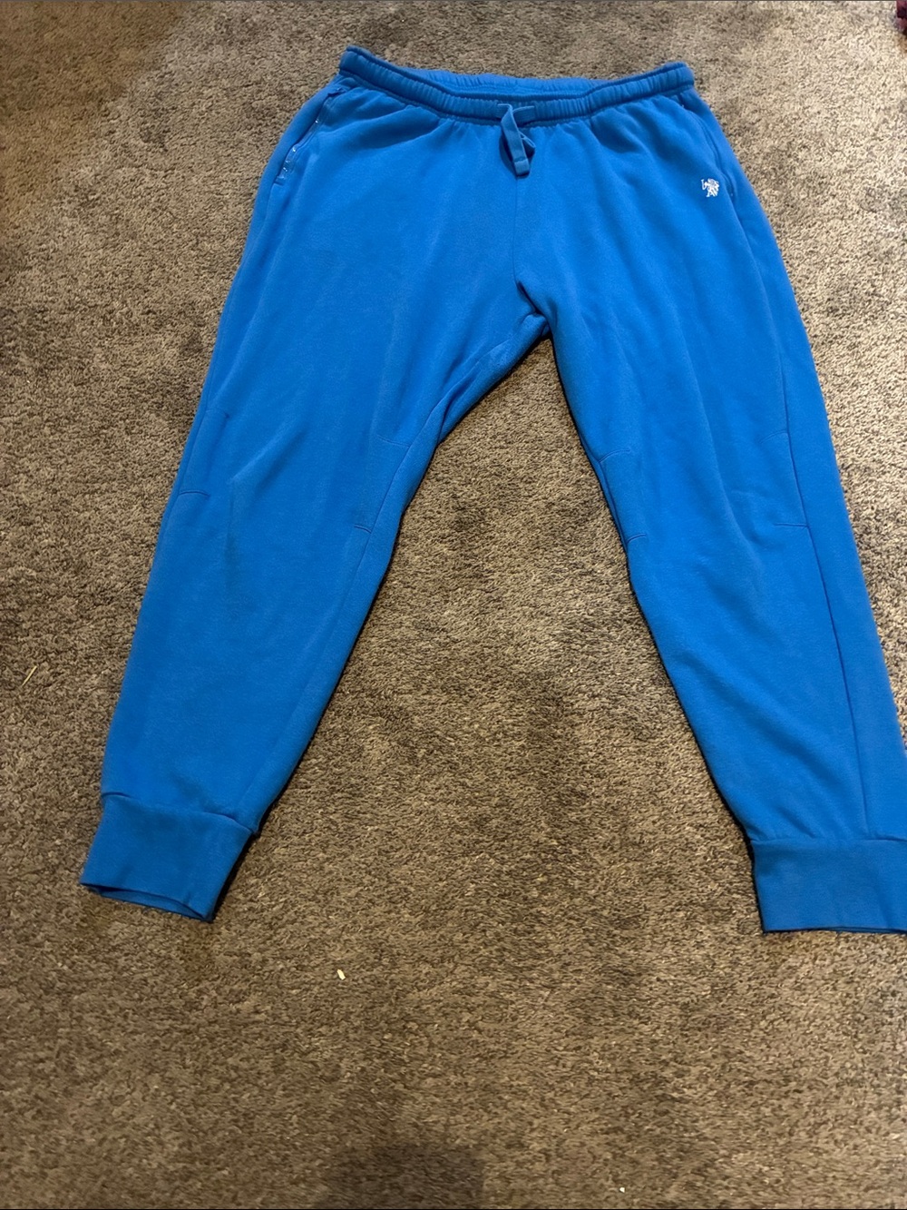 U.S. Polo Assn. Blue Men's Jogger Sweatpants with Embroidered Logo